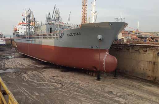 CEMENT CARRIER Converted from Bulk Carrier to Cement Carrier. The vessel was shortened 10 meter from parallel body.