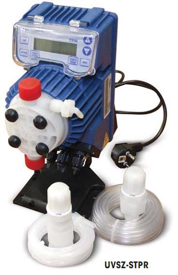 UVSZ-SMPH i UVSZ-SMRX dozirne pumpe idealne su za tretman vode u velikim bazenima. Dozatori sadrže membranske pumpe u garnituri za ugradnju.