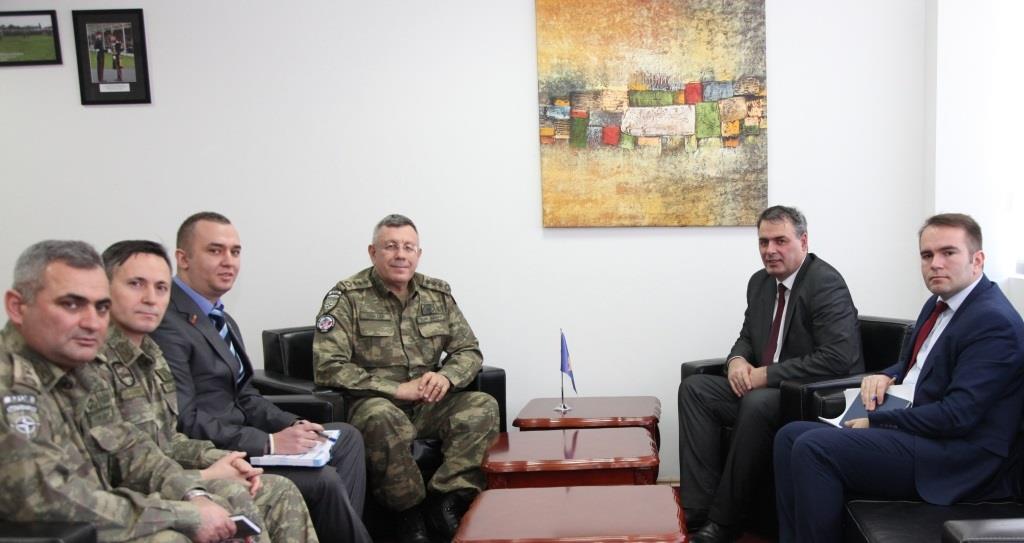 MINISTER HAKI DEMOLLI HOSTED THE COMMANDER OF KFOR JOINT SOUTH REGION DETACHMENT COLONEL MUSTAFA TAVAZAR Pristina, 15 FEBRUARY 2017. Minister of Kosovo Security Force MKSF Mr.