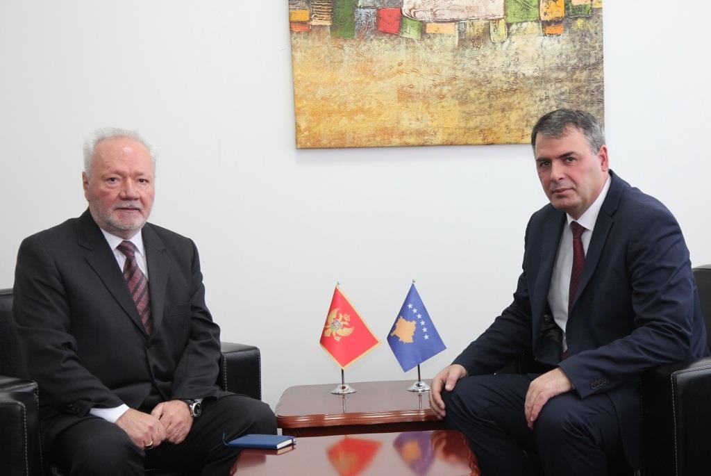 MINISTER HAKI DEMOLLI HOSTED THE AMBASSADOR OF MONTENEGRO IN KOSOVO FERHAT DINOSHA Pristina, February 1 2017. The minister of ministry for the Kosovo Security Force Mr.