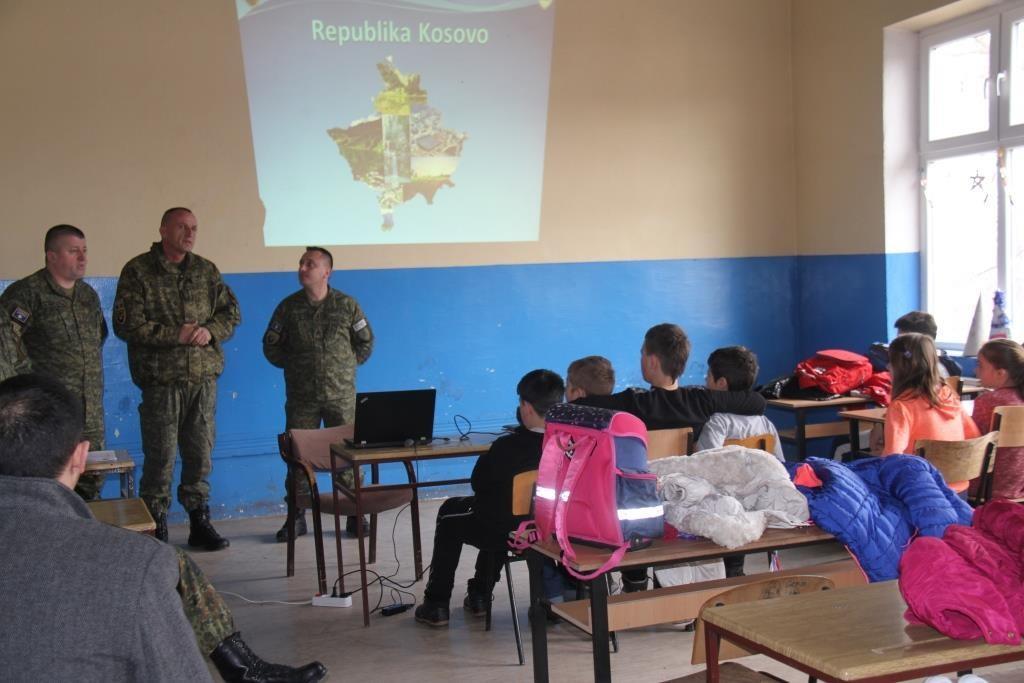 KSF CONTINUOUS LECTURES REGARDING THE AWARENESS OF STUDENTS ABOUT THE RISK OF UNEXPLODED ORDNANCES KSF demining company instructors today held a lectures for the students awareness about unexploded