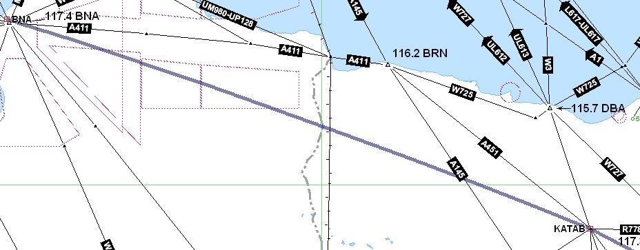 APPENDIX 4A MID/RC-070 (TPR 5) ATS Route Name: New Route Entry-Exit: BNA-KATAB- SEMRU Inter-Regional Cross Reference if any 4A-6 Users Priority High Originator of Proposal Date of Proposal IATA ARN