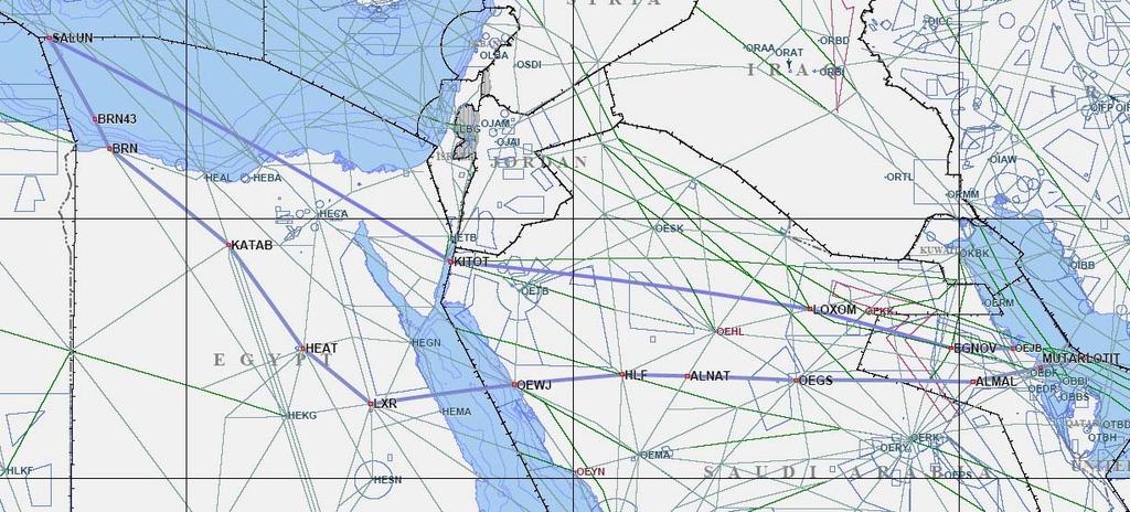 4B-3 ATM SG/1- REPORT APPENDIX 4B MID/RC-046 ATS Route Name: New Route Entry-Exit: SALUN-EGNOV Inter-Regional Cross Reference if any Users Priority Originator of Proposal Date of Proposal IATA ARN