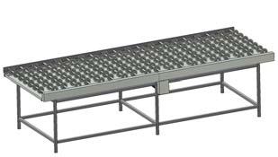 7162 Powered disc roller table in stainless