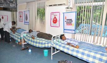 A total of 75 units of blood were collected and