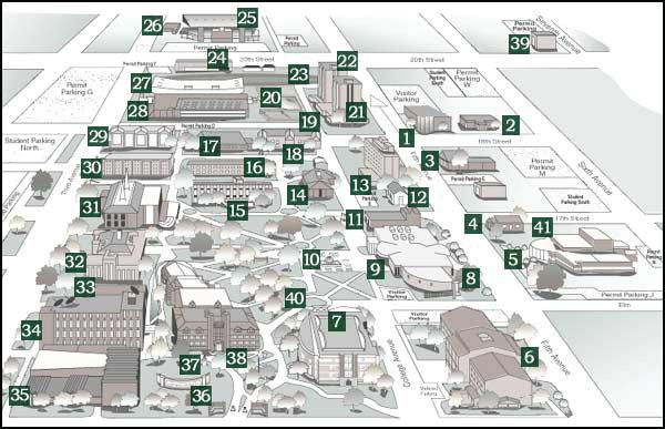 Marshall University Campus 1. Welcome Center 2. Myers Hall 3. Erickson Alumni Center 4. Career Services Center 5. Joan C. Edwards Performing Arts Center 6. Corbly Hall 7. Drinko Library 8.