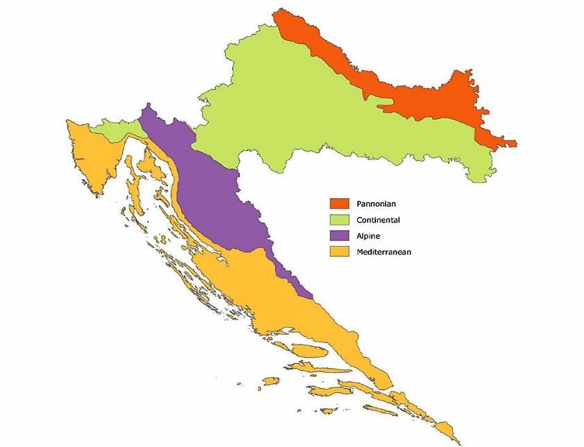 6-2: Karta biogeografskih regija Republike