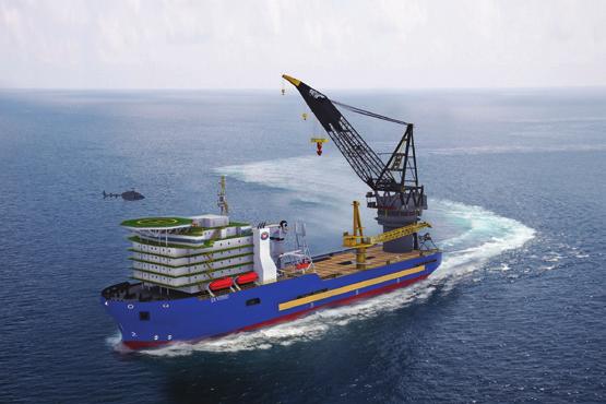 SUBSEA DLV 2000 DELIVERY DELAYED UNTIL 2016 IHC has launched the Sapura Rubi, the fifth 550t pipelaying vessel for Sapura Navegação Marítima, at the Royal IHC shipyard in Krimpen aan den Ijssel, near
