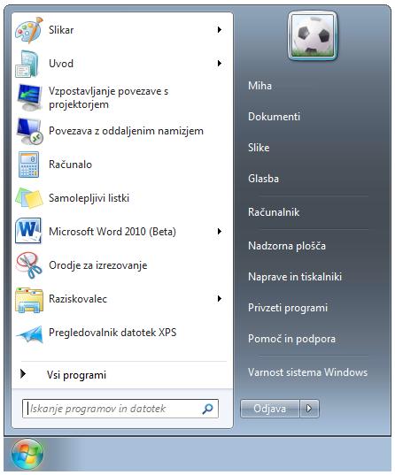 14 B2 d.o.o. Priročnik za tečaj RAČUNALNIŠKA PISMENOST dobivanje pomoči za operacijski sistem Windows, zaustavitev računalnika, odjavljanje iz sistema Windows ali preklapljanje v drug uporabniški račun.