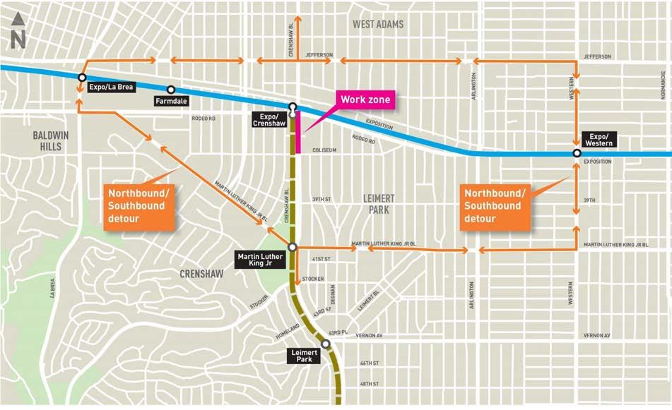 Expo/Crenshaw Bl Station Phase 3: MLK/Crenshaw Station Area Traffic Detours