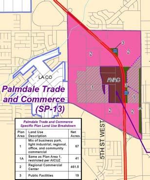 October 2016 PALMDALE TRADE AND COMMERCE CENTER SPECIFIC PLAN As shown in Figure 2-2, the Palmdale Trade and Commerce Center Specific Plan Area is generally located between Rancho Vista Boulevard