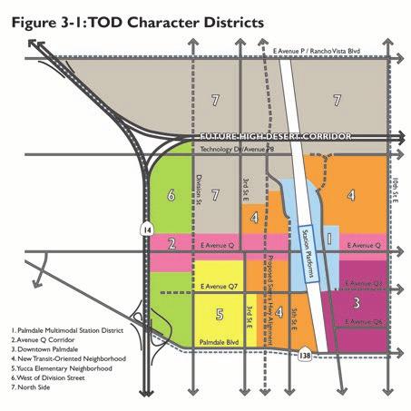 October 2016 Figure 3-1: Subareas 1. Palmdale Multimodal Station District 2. Avenue Q Corridor 3.