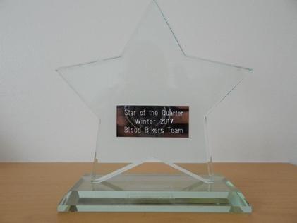 We have now been awarded the Star of the Quarter by the University Hospitals