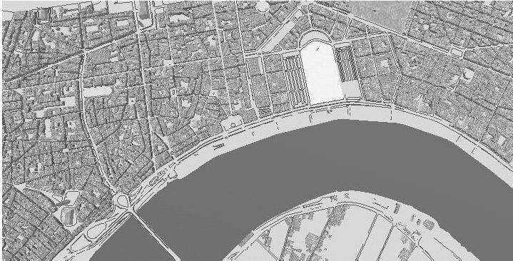 prikazuju 3D model grada Bordeaux - a, upotrebljen za izradu 3D geoinformacijskog sustava, sastavnog dijela tamošnjeg