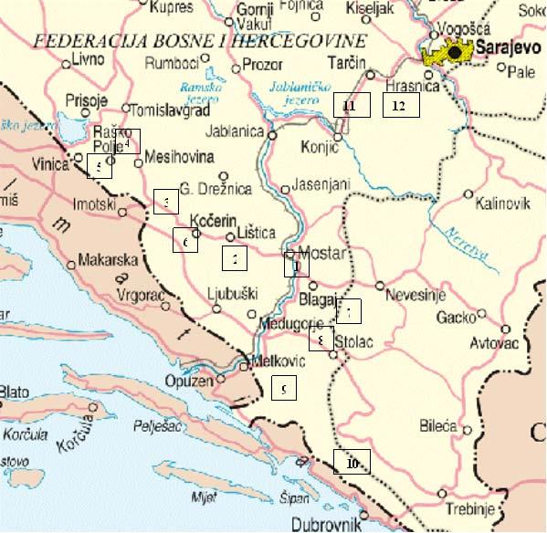 ), i u međuvremenu su izdate koncesije investitorima na nekolko lokacija u području Mostara (Podveležje), kao i Tomislavgrada i Livna.