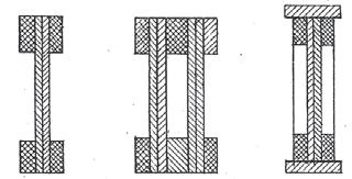 27 Slika 45: Opažno - stenski pasovni nosilci (Karlovšek in Mušič, 1951) Enosmerno opažno stenski pasovni nosilec sestoji iz pasov, prečk (vertikalne prečke, obremenjene na tlak) ter diagonalne stene.
