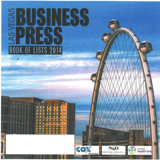 P8 BUSINESS PRESS November 24, 2014 COVER STORY CHASE STEVENS/LAS