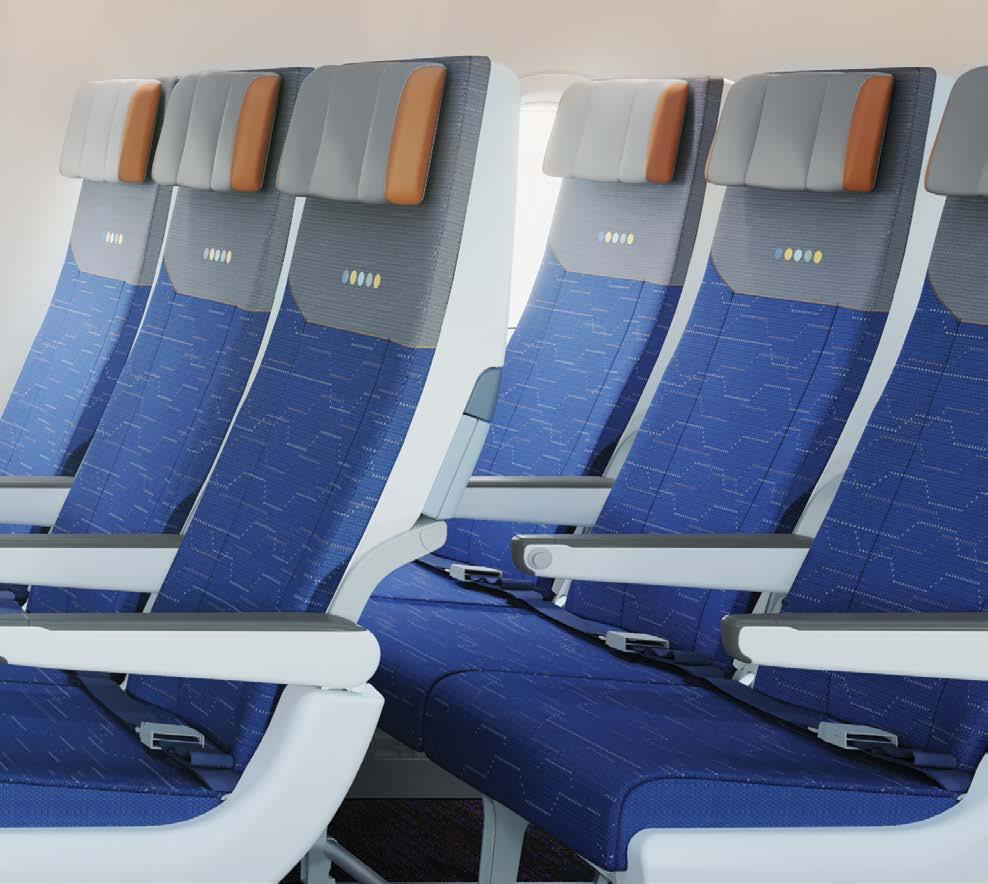 The MAX economy seat The economy seat on board our MAX aircraft is designed to optimise space and comfort for our passengers, so they can sit back, relax and