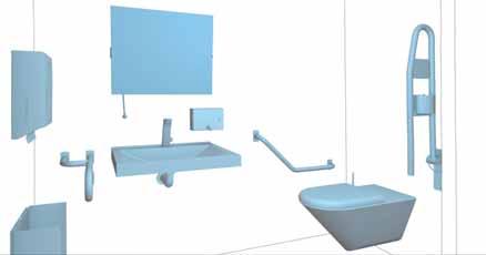 WASHROOM: paper towel dispensers/waste bins, sensor flush valves, soap dispensers, self-closing taps, 3-person recessed wash basin TOILET CABINES/URINAL CABINES: urinals, urinal partition, urinal