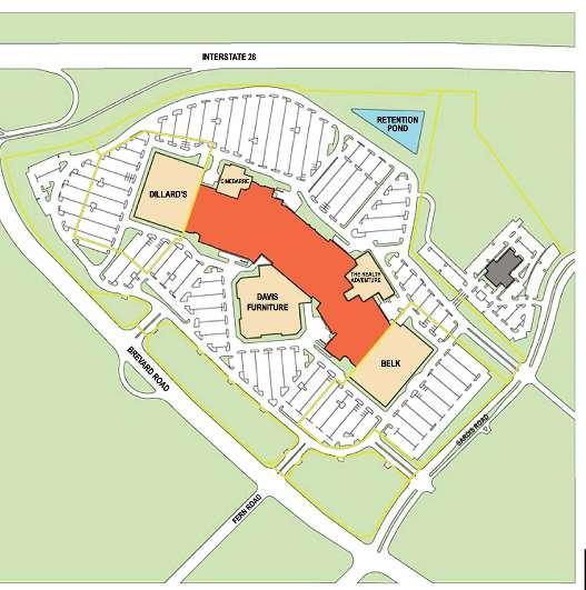 Biltmore Square Mall is anchored by Dillard s and Belk in its current footprint Dillard s and Belk own their