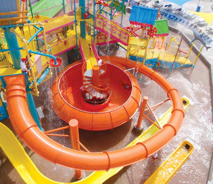 water slides such as mini-multi lanes,