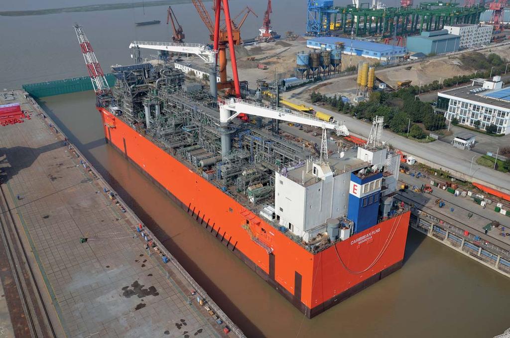 Ecolock in action Exmar Caribbean FLNG Barge EXMAR NV, headquartered in Antwerp, Belgium, introduced the world s first floating LNG liquefaction barge, the Caribbean FLNG, in 2013.