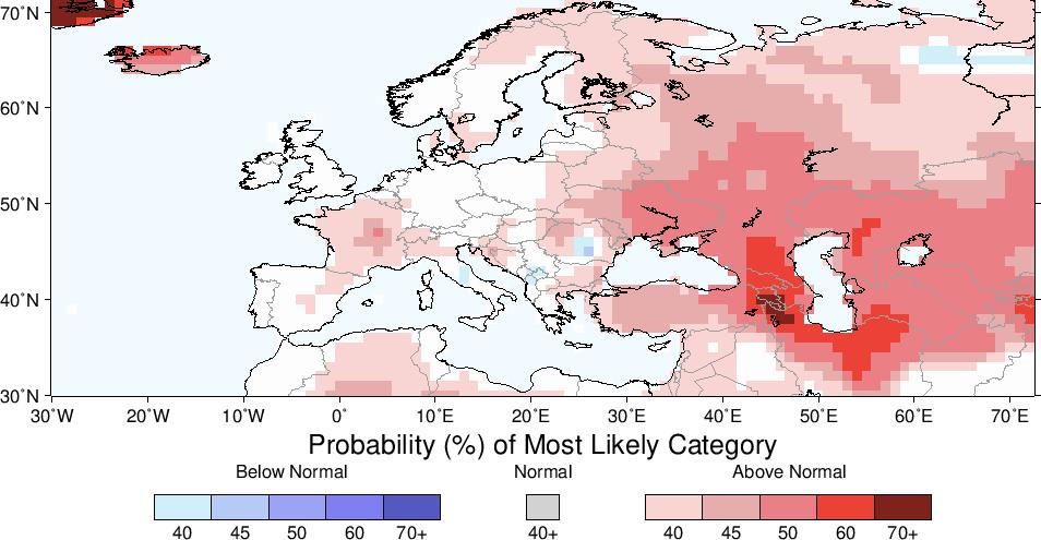 VLERËSIME MBI SITUATËN METEOROLOGJIKE TË PRITSHME PËR MUAJT NË VIJIM Vlerësimet afatmesme dhe afatgjata mbi kushtet e pritshme meteorologjike mbi hapësirën e kontinentit Europian për periudhën tre