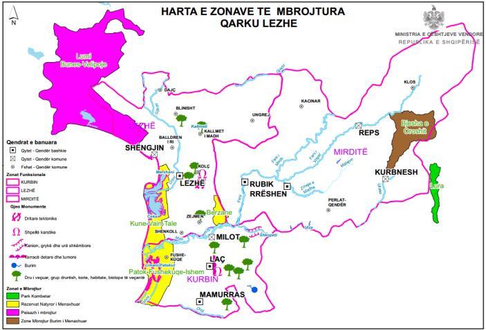 1.3.2 Mjedisi Rrethi i Lezhës ka burime të shumta ujore. Në territorin e tij rrjedhin dy lumenj, lumi i Drinit dhe ai i Gjadrit.