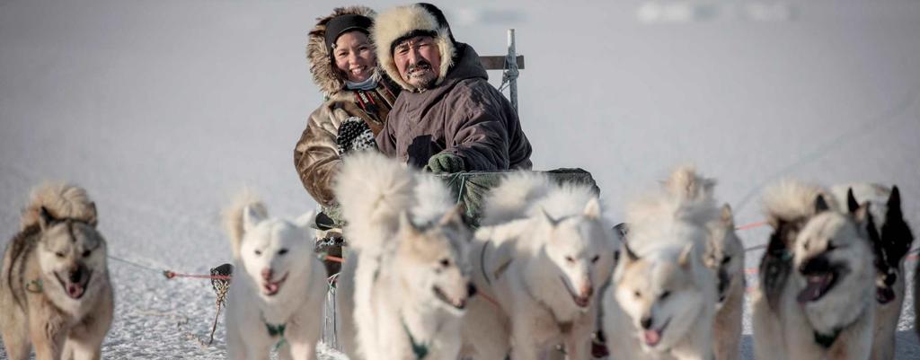 experience the breathtaking beauty of West Greenland with its UNESCO protected Ice Fjord and Icebergs, and thrilling dog sledding across the frozen waters.