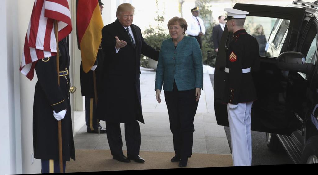 МЕРКЕЛЬ МЕН ТРАМП ВАШИНГТОНДА КЕЗДЕСТІ 2017 жыл 17-ші наурызда Ақ үйде АҚШ президенті Дональд Трамп пен Германия канцлері Ангела Меркельдің алғаш кездесуі өтті.