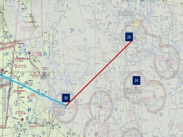 Plan B : VFR under the clouds to Poplar Bluff, then climb in clear skies to pick up my clearance to Wichita A more creative plan, however, was to fly VFR in great visibility, under the cloud deck, to