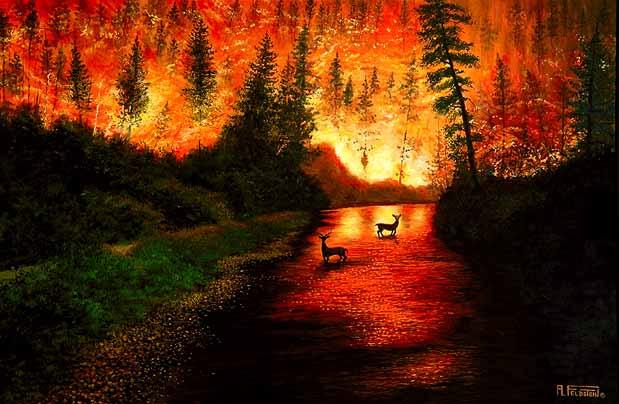 Šumskim se požarima naziva stihijsko, nekontrolirano rasprostranjenje vatre na šumskoj površini bez obzira na njen intenzitet.