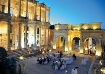 event and live concert at the Celsus Library in ancient Ephesus, Turkey.