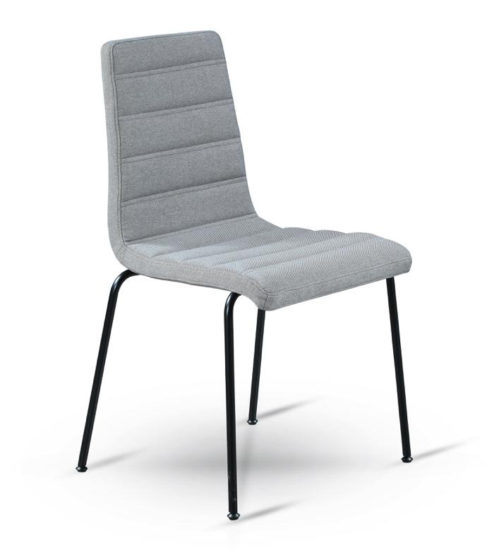 Cover in 100% Polyester Foam Density Seat 30 kg/m³, Back 25 kg/m³ Metal Roll Base, Black Powder-Coated Width Legs 50.