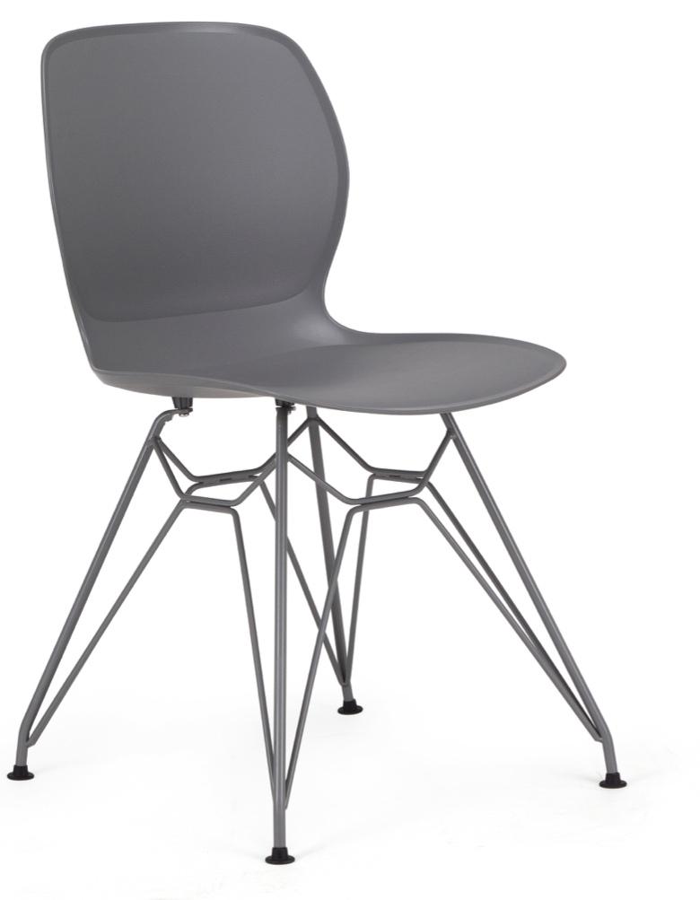 Chair with seat shell in polypropylene compound, 4 legs high resistance