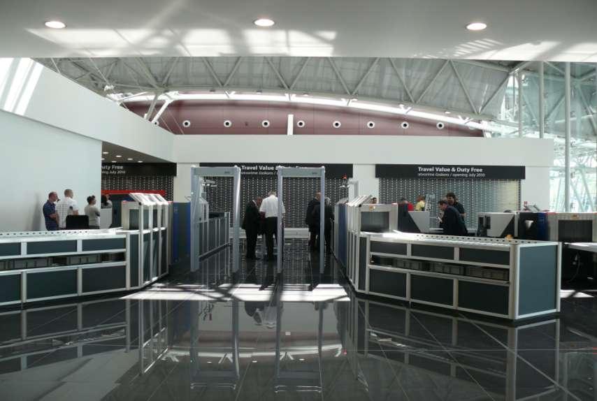 View of interior, new Terminal transit