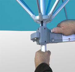 use. See Section F for USING THE UMBRELLA WITH THE ZIPPER FUNCTION (OPTION 2). E1: Open the Clamp Assembly (F3).