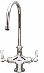 DECK MOUNTED - MONOBLOCK MIXER SINGLE HOLE TWIN WATER FEED TWO S 1/2" MIXER TAP WITH LEVER S AND SWIVEL SPOUT 150, 300 OR 400mm Worktop hole: 30mm, Recommended working pressure 1.