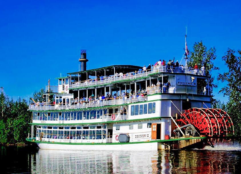 (B/L/D) Day 2:Wednesday, August 21, (Fairbanks/Denali National Park) Step aboard an amazing cruise on the popular Sternwheeler Discovery, an unforgettable journey showcasing Alaska s diverse culture