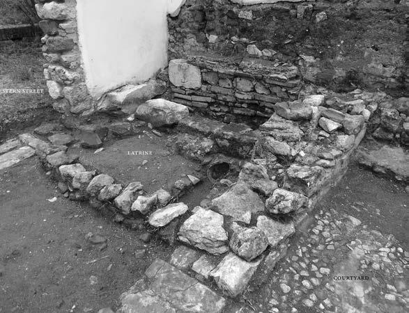 the latrine of the eastern side of House of the Rape of Europe, located near the entrance and between the street east of the house and the courtyard (photo by G. Rocco).