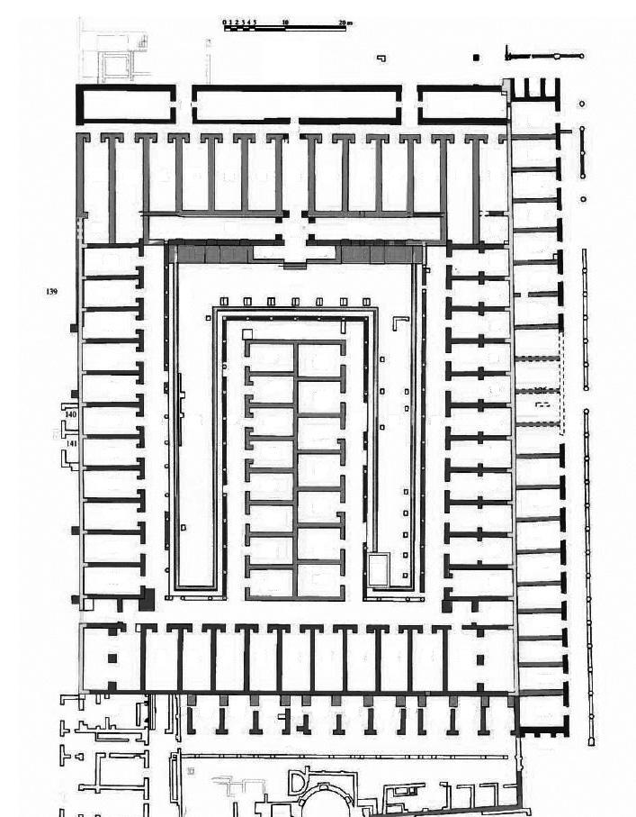 Other shops and tabernae were organised during the Imperial period in the northern sector of the adjacent insula to the west, while on the other side of the northern street, after the second half of