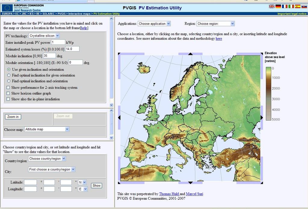Ketiš S. Vpliv geografske lege Slovenije na uporabo sončne energije 23 zemljevid pa izberemo lokacijo.