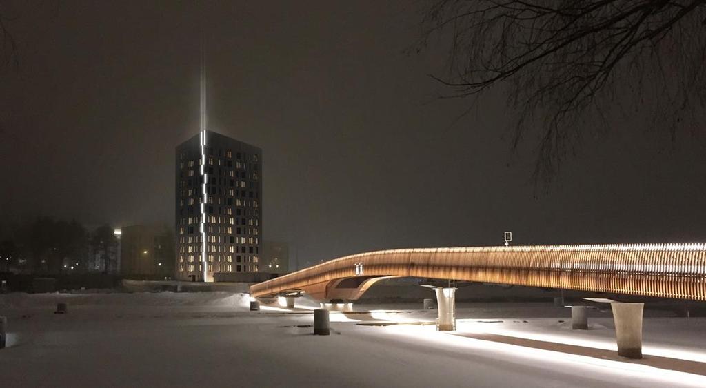 ELLI Lighthouse Tower (2017-2018) Bridge of the year 2015 Tallest wooden building in Finland: 14-storeys Ground
