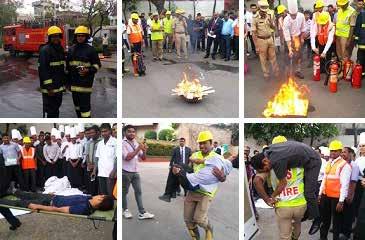 GVK HOSPITALITY Taj Banjara Fire evacuation drill Team Taj Banjara conducted fire evacuation mock drill in coordination with Telengana Police, Fire Department and GVK EMRI for the employees and other