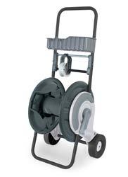 Scope of delivery: Hose cart including connecting fittings for a 13 mm (1/2 ) and 19 mm (3/4 ) garden hose. Fully galvanised frame and reel. Material no.