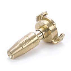 Special component with quick coupling incl. bayonet fitting (conventional spacing between claws 40 mm) made of hot-pressed brass with NBR gasket to seal the branch or other quick coupling components.