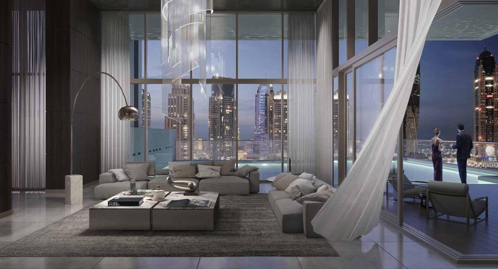 penthouses The penthouses offer some of the most spectacular living spaces available in Dubai.