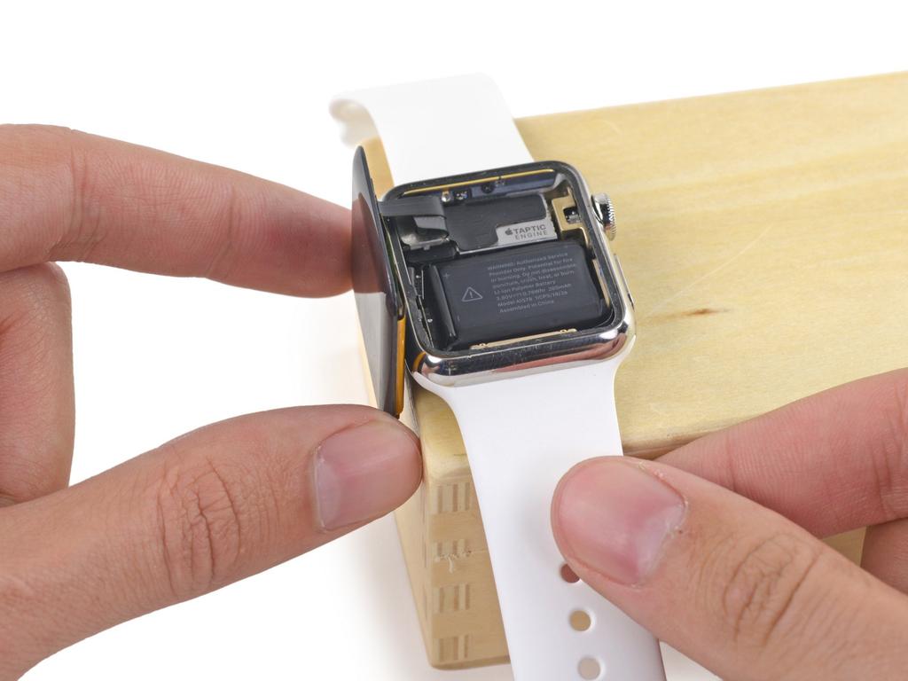 Step 15 Place the watch on an elevated surface, at least 1/2" or 1 cm tall a small box or the