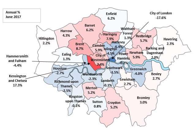 London boroughs, counties and unitary authorities increased by 8.7%. 90 new-build flats have been sold in Brent during Q1 2017, achieving a price premium of 17% over existing premises.
