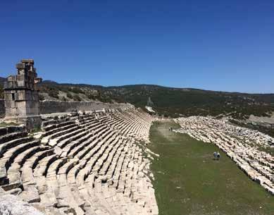 Continue to famous theatre at Aspendos which is known for one of the best preserved theatres of Asia Minor, and is still used today.